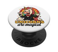 Gli unicorni sono magici, divertente, grafica a fumetti con mago arcobaleno PopSockets PopGrip Adesivo
