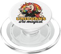 Gli unicorni sono magici, divertente, grafica a fumetti con mago arcobaleno PopSockets PopGrip per MagSafe