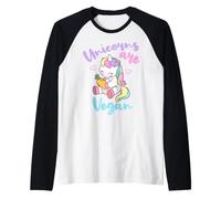 Gli unicorni Vegani Carini Sono Vegani Maglia con Maniche Raglan