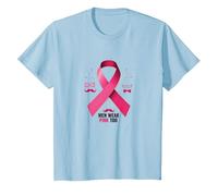 Gli Uomini Indossano Un Nastro di Supporto per la consapevolezza del Cancro al Seno Rosa Maglietta, Bambini, Celeste, 6 Anni