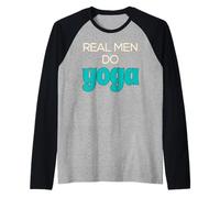 Gli Uomini Veri Fanno Yoga Namaste Meditazione Fitness Yoga Amante Maglia con Maniche Raglan