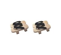 Gli zoccoli di legno giapponesi non scivolano le scarpe del Giappone per la spiaggia quotidiana, 2 set di legno, Medium