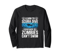 Gli zombi non possono nuotare subacqueo imparano divertenti immersioni subacquee Maglia a Manica