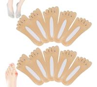 GLIART Orthoes - Calzini ortopedici per sollievo dall'alluce valgo, da donna, per correttori dell'alluce valgo, taglio basso a cinque dita, calzini per donne e uomini (pelle, 10 pezzi)