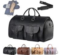 GLIART The Convertible Duffle Garment Luggage, 2 in 1 Hanging Suitcase Suit Travel Bags, Convertible Carry on Garment Bag (Black)