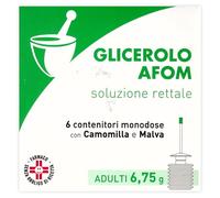 Glicerolo afom soluzione rettale - 6 contenitori monodose con camomilla e malva