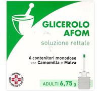 Glicerolo afom soluzione rettale 6 contenitori monodose con camomilla e malva