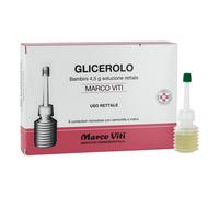 Glicerolo Mv Bambini 4,5g Soluzione Rettale con Camomilla e Malva Trattamento Stitichezza Occasionale, 6 Contenitori Monodose