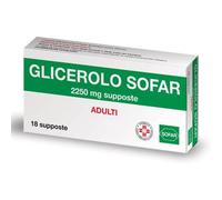Glicerolo Sofar Adulti 2250mg Lassativo 18 Supposte