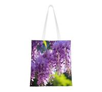 Glicine Fiori con Stampa Dreamy Colors3 Donne Tote Bag Casual Tote Bag Grande Capacità Borsa a Tracolla per Lavoro Spiaggia Viaggi