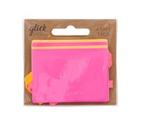 Glick Confezione da 4 etichette per regali in tinta unita, colori neon, per abbellire i tuoi regali, 7 x 5 cm