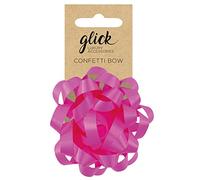 Glick Fiocco di coriandoli di lusso, rosa acceso, fiocco rosa acceso per confezioni regalo, coriandoli rosa acceso per arti e mestieri, fiocco rosa