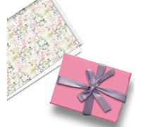 Glick Lussuoso involucro piatto, tre fogli di carta da regalo floreale su entrambi i lati, perfetti per compleanni, matrimoni, anniversari e altre occasioni, ogni foglio 50 x 75 quando aperto, rosa e
