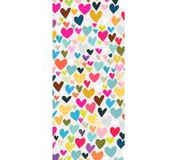 Glick Quattro fogli di carta velina con motivo a cuori, misura 750 mm x 500 mm quando aperti, per matrimoni, fidanzamenti, San Valentino e altre celebrazioni, multicolore (TPL127)