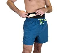 Glico Line Fascia Costume per Stomia da Uomo per Mare e Piscina, Tasca Interna per Contenere la Sacca, Made in Italy, Nero, S