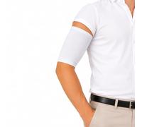 Glico Line Fascia Diabete Plus per Sensori Glicemici e Microinfusori, Protezione Braccio in Microfibra, Discreta e Confortevole, Made in Italy, Bianco, L