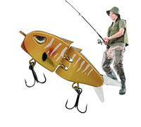 Glide Esca per luccio - Esca Nuotatore a Immersione Lenta con Amo - Esche morbide articolate realistiche multiseccature per trota luccio marigana in acqua e salata