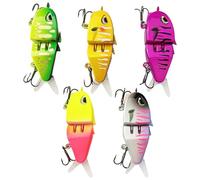 Glide Esche da per la cattura del, esche trota dal design realistico, 5 pezzi esche da nuoto articolate con ami per acqua trota nera basss acqua profonda kayak acqua salata lancio