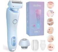 Glide Pro Shaver, Glow Aura, GlowShave, 2-in-1 Women’s Body Shaver (Blue_)