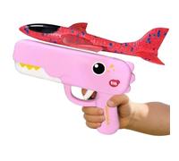 Glider Plane - Dinosaur Flying Catapult, 8 Inch Aerodynamic Foam Airplane with High-Velocity Launcher, Prehistoric Aerial Glider, Long-Distance Flights Toy, Sport Accessory for High-Flying Garden