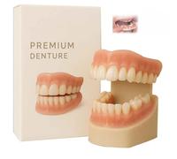 Glidewellpd Premium Denture, Set di protesi in silicone morbido, Smileasego Premium Dentures, Kit di riparazione per dentiere per uomini e donne, morbido e confortevole (1pcs)