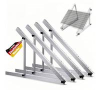 GLIESE Supporto per pannello solare, 114 cm, pannelli solari, set di montaggio da 0° a 90°, supporto fotovoltaico, per tetto piatto da 100 W a 600 W, montaggio a parete, fotovoltaico, balcone (2 set