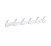 GLigeT - Appendiabiti da parete in alluminio moderno da appendere alla porta e al muro, per bagno, design elegante, colore bianco, grande formato ed elegante organizer per casa e ufficio.