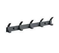 GLigeT - Appendiabiti da parete in alluminio moderno per bagno, elegante organizer da appendere alla porta, design elegante nero, salvaspazio, decorazione per la casa.