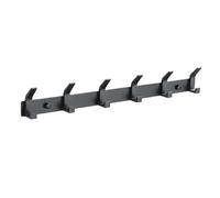 GLigeT - Appendiabiti da parete moderno in alluminio, da appendere alla porta del bagno, grande, organizer da parete, elegante soluzione per riporre oggetti (nero)