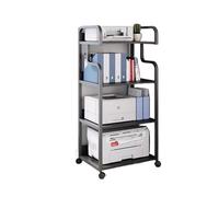 GLigeT Camera da letto Scaffale for stampante Scaffali da pavimento for ufficio semplici e moderni mobili multistrato di stoccaggio for case host domestiche Ufficio(Nero)