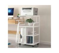 GLigeT Camera da letto Semplice scaffale di stoccaggio multistrato Scaffale mobile da pavimento for stampante ufficio Ufficio(Bianco)