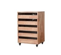 GLigeT Casa Armadietto a cinque cassetti in legno vintage a tenone e mortasa portaoggetti multi-livello portadocumenti for ufficio laterale in stile industriale(Natural)