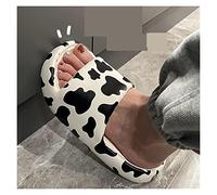 GLigeT Ciabatte da Mare personalità della Moda Pantofole Carine Donna Estate Senior Sense Home Indoor Fondo Spesso Coppia Mucca Pantofole Uomo Ciabatte Doccia(A,42-43)