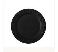 GLigeT Dessert Piatto da bistecca Cibo occidentale cinese bianco for la casa semplice colazione Dessert cucina del ristorante Snack(Nero,M)