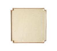 GLigeT Dessert Piatto piano in ceramica Cucina di casa Ristorante Caffè da dessert quadrato semplice Stoviglie piatto vintage Snack(Grande)