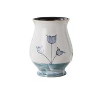 GLigeT Interno Composizione floreale di lusso in porcellana blu e bianca, lavabo alto con base in ceramica verde foro drenaggio Piante