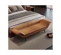 GLigeT Panca per camera da letto, leggera e di lusso, sgabello per camera da letto, comodino minimalista, panca per guardaroba, divano lungo, sgabello terminale (arancione)