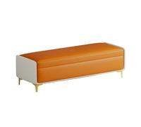 GLigeT Panca per camera da letto, sgabello per cambiare le scarpe, panca da ingresso per negozio di abbigliamento, guardaroba, divano, sgabello, sgabello, sgabello, arancione, piccolo)