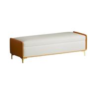 GLigeT Panca per camera da letto, sgabello per cambiare le scarpe, panca da ingresso per negozio di abbigliamento, guardaroba, divano, sgabello, sgabello, sgabello da letto (bianco sporco, piccolo)