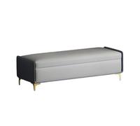 GLigeT Panca per camera da letto, sgabello per cambiare le scarpe, panca da ingresso per negozio di abbigliamento, guardaroba, divano, sgabello, sgabello, colore: grigio, L