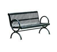 GLigeT Panche da Giardino Panca da giardino nera for esterni, seduta in ferro traforato, con gambe in alluminio pressofuso, for balcone, patio, parco, tempo libero Panchine per Esterni(Piccolo)