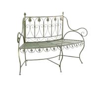 GLigeT Panche da Giardino Panca vintage da giardino verde con schienale, seduta doppia in ferro for balcone esterno, for sedie da giardino, patio, parco Panchine per Esterni