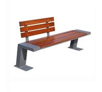 GLigeT Panche da Giardino Sedia con schienale da giardino for esterni, panca in legno con struttura in acciaio inossidabile, for posti a sedere in balcone, cortile, veranda Panchine per Esterni(M)