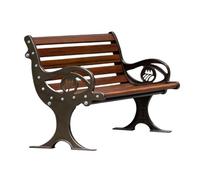 GLigeT Panche da Giardino Sedia da esterno in alluminio pressofuso Park, panca da riposo in finto legno di ferro, seduta con schienale lungo for patio Panchine per Esterni(Grande)