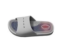 GLigeT Pantofole massaggianti per donne e uomini, comode, con punta aperta, antiscivolo, estive, per uso interno ed esterno (grigio, alfa XXL)