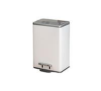 GLigeT Pattumiera da cucina in acciaio inossidabile con coperchio a chiusura ammortizzata e rivestimento rimovibile for l'ufficio domestico Ufficio(Bianco)