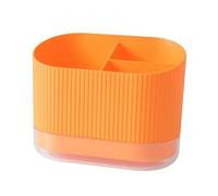 GLigeT Porta Mestoli da Cucina Portautensili in plastica, scolaposate, lavello, Cucchiaio, Bacchette, forchetta, scolapiatti, portaposate, Organizer con 3 Scomparti Porta Posate Cucina(Orange)