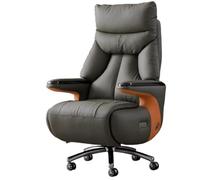 GLigeT Sedie da Ufficio Sedia da ufficio elettrica intelligente in pelle reclinabile con massaggio, sedia direzionale for sala studio, comoda seduta lunga Ergonomica Poltrona Ufficio