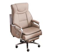 GLigeT Sedie da Ufficio Sedia da ufficio in pelle di lusso con massaggio e reclinazione for ufficio direzionale a casa, comoda seduta lunga Ergonomica Poltrona Ufficio