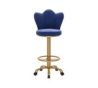 GLigeT Sgabelli da Bar Bar Cassiere Isola Tavolo Sedia da Pranzo Reception Seduta Schienale Sgabello Alto Leggero Lusso Semplice Sedia in Metallo Uso Domestico Sedie Cucina(Blue)